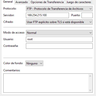 Antigua conexión FTP de BleemSync en PlayStation Classic Mini