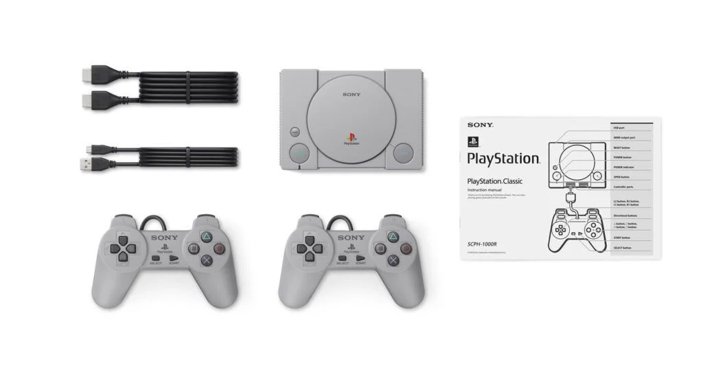 Contenido de la caja de PlayStation Classic Mini