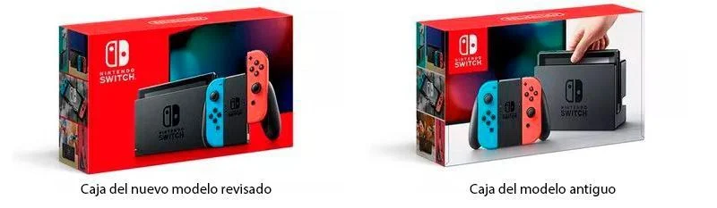 Diferencias entre la caja de Nintendo Switch HAC-001 y HAC-001(-01)