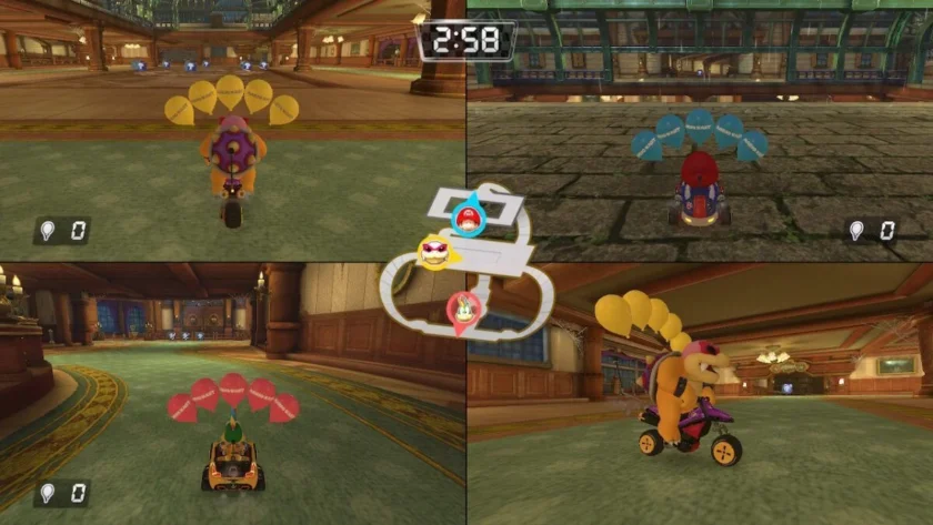 Mario Kart 8 Deluxe en Nintendo Switch utilizando un mando DualShock 4