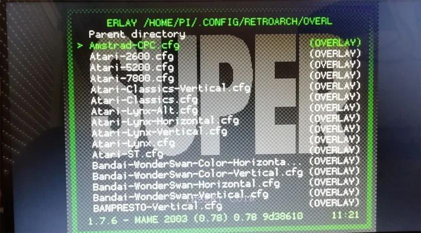 overlay preset list retropie download pack