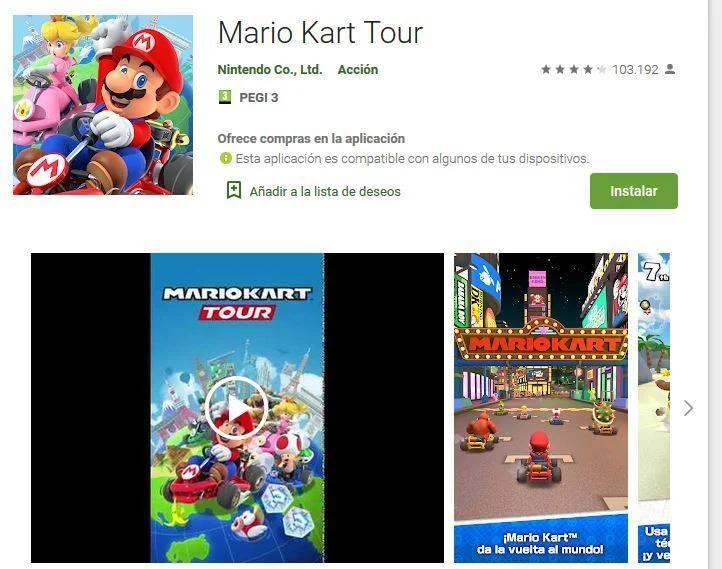 mario kart tour googleplay