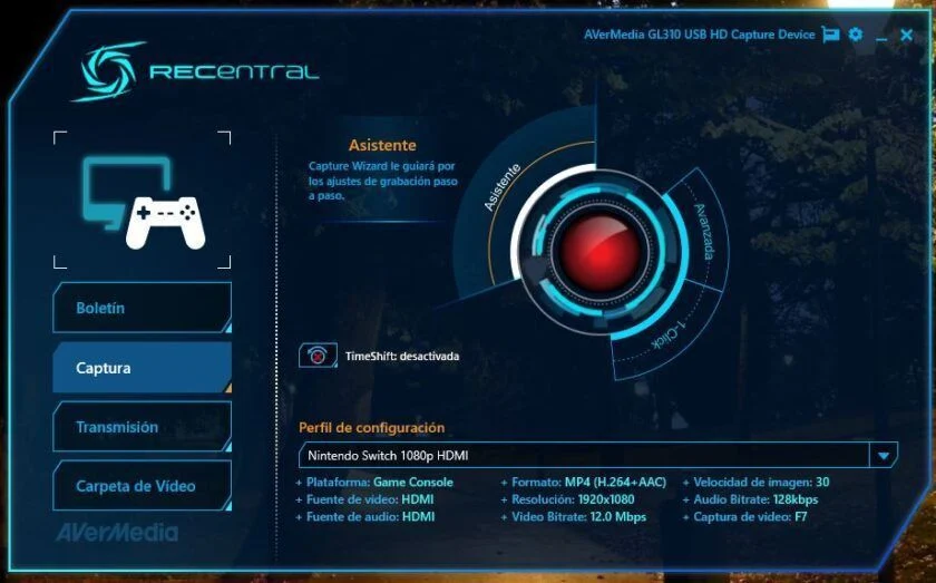avermedia recentral nintendo switch