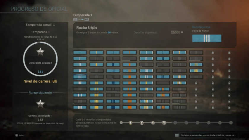 nivel call of duty modern warfare temporada