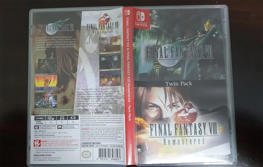 caratula final fantasy twin pack