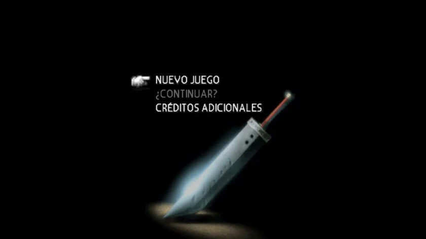 menú final fantasy VII nintendo switch