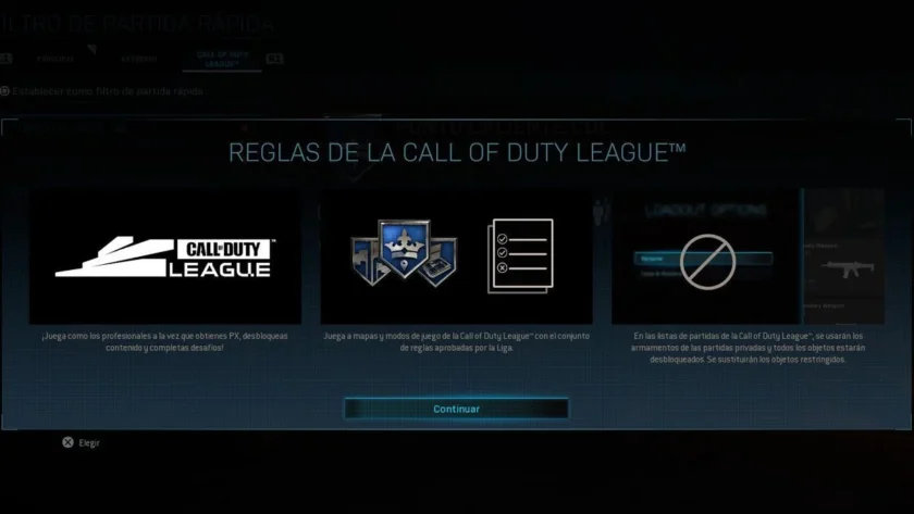 call of duty league reglas