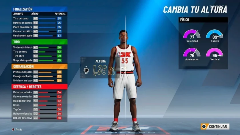 Editor de jugador de NBA 2K20 Mi Carrera