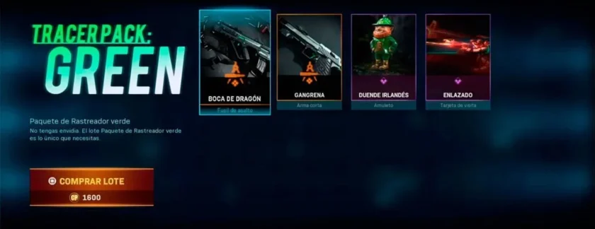 balas de colores verde modern warfare