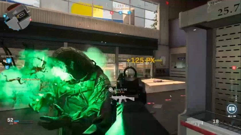 disparar balas colores verde modern warfare