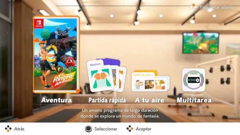 ejercicio modo rápido ringfit de nintendo switch