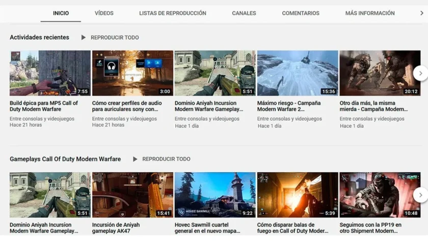 youtube gameplays modern warfare