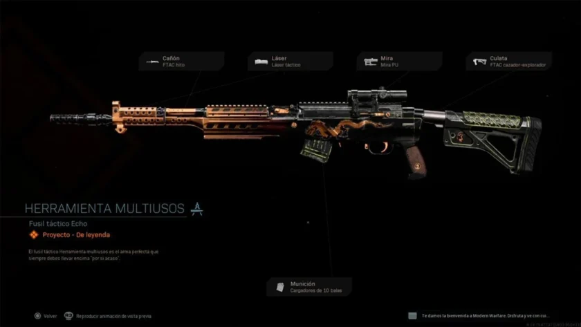 proyecto herramienta multiusos modern warfare