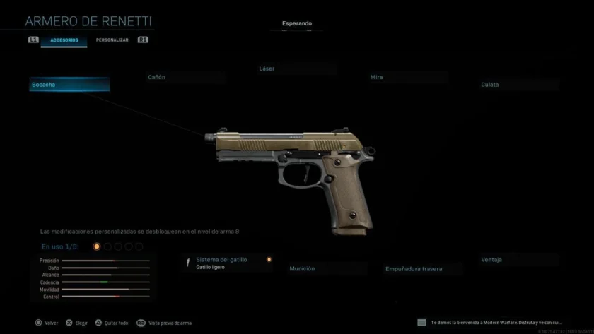 pistola renetti modern warfare temporada 3