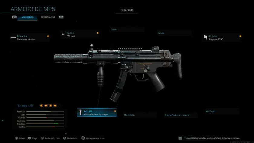 mp5k armas secretas modern warfare