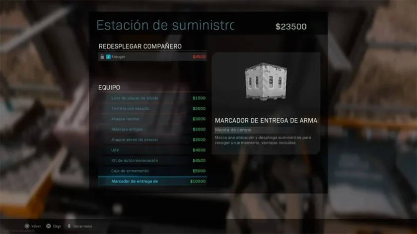 Estación de suministros y entrega de armamento del Warzone original
