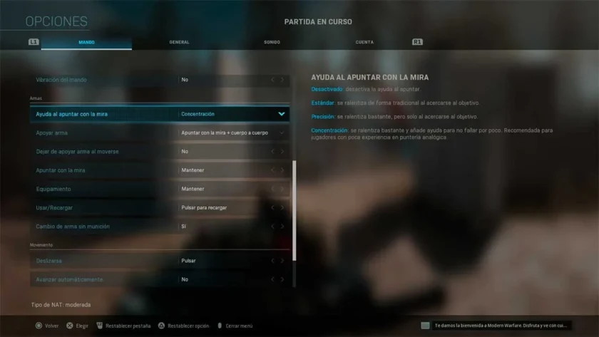 configuración quickscope call of duty