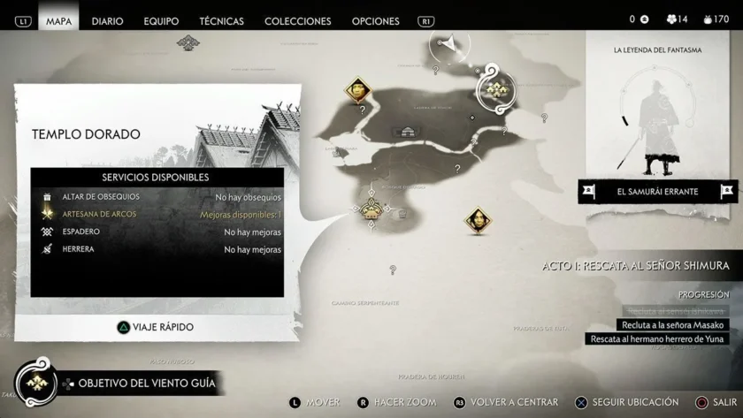 mapa ghost tsushima análisis ps4