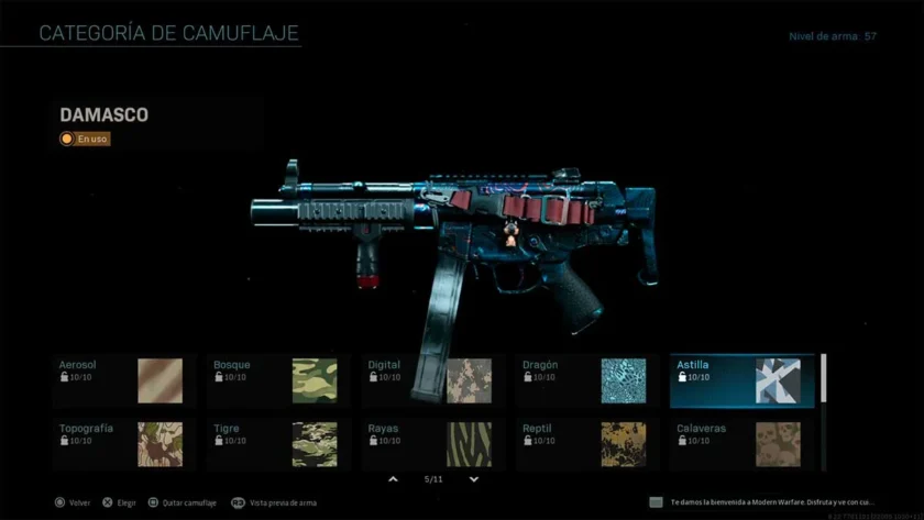 damasco fácil modern warfare subfusiles