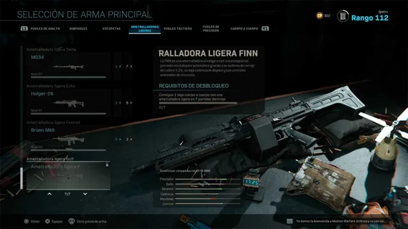 requisitos Finn modern warfare