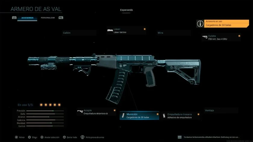 Fusil de Asalto AS VAL Modern Warfare