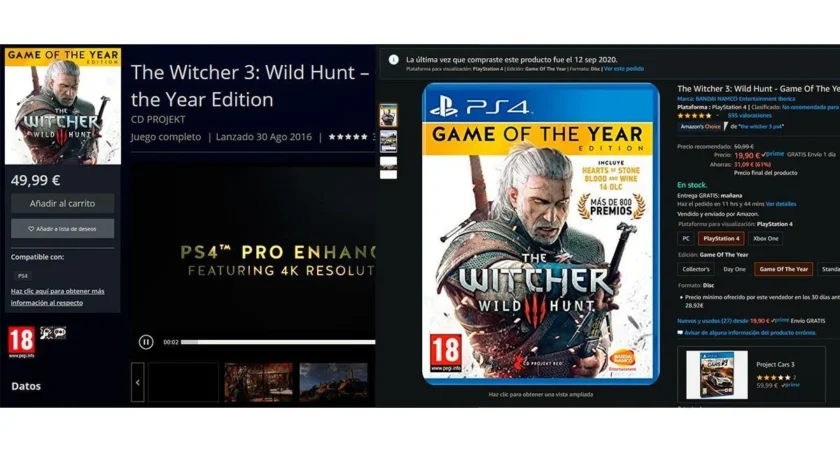 comparativa de precio entre juego físico y digital en PS5