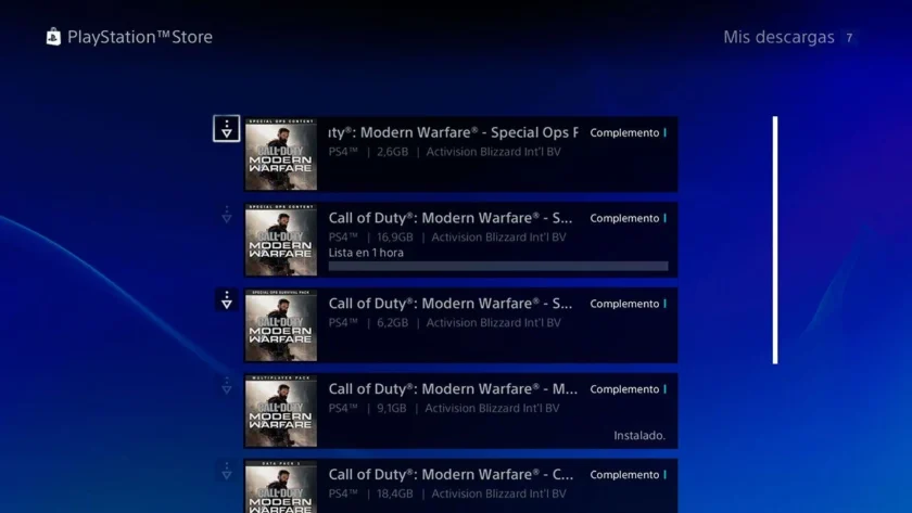 descargar contenido modern warfare