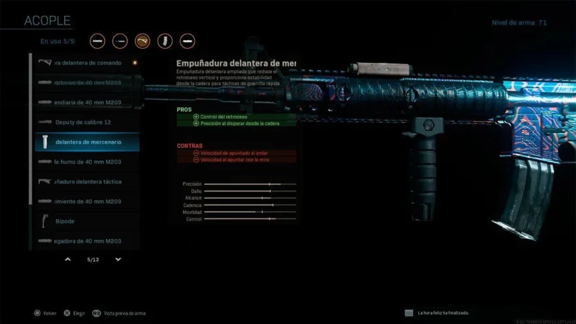 mejor acople mercenario modern warfare