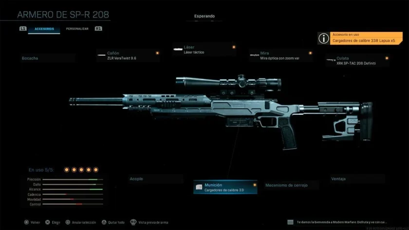 Fusil Táctico SP-R 208 Modern Warfare