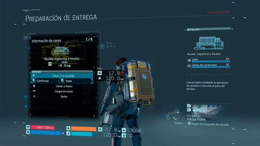 aceptar encargos death stranding