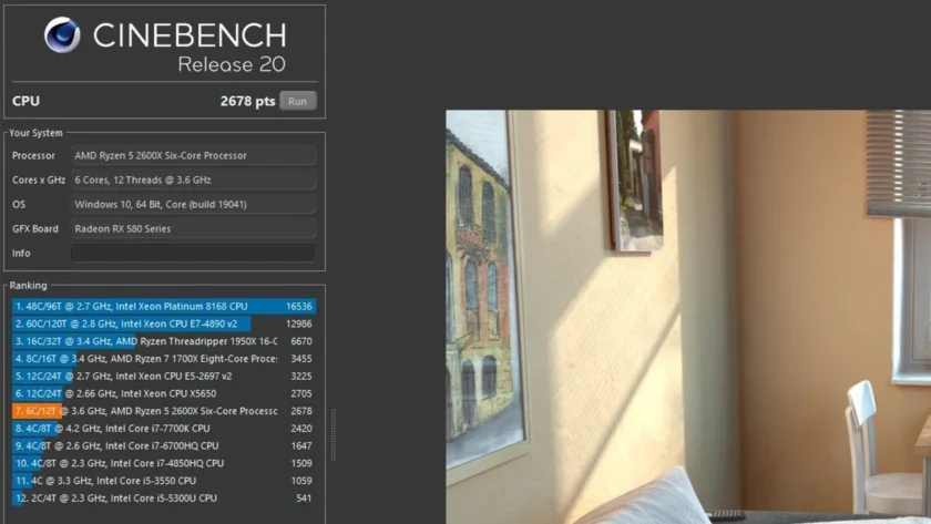 ryzen cinebench20