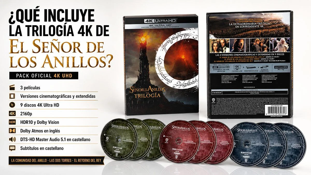 pack uhd de el señor de los anillos