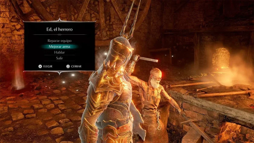 herrero Ed Demon's Souls mejorar armas