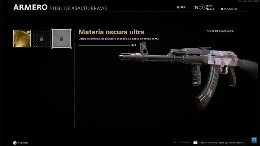 camuflaje cold war materia oscura ultra