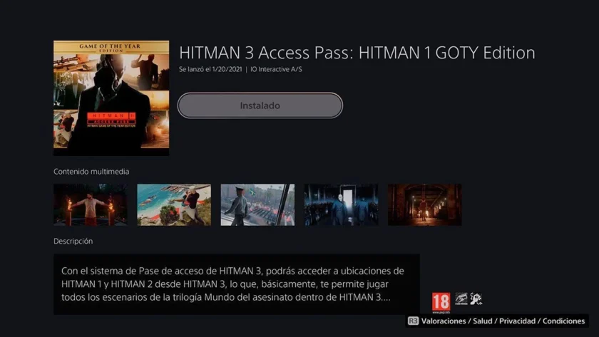 hitman 1 goty en hitman 3