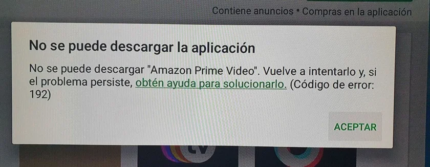 error 192 google play
