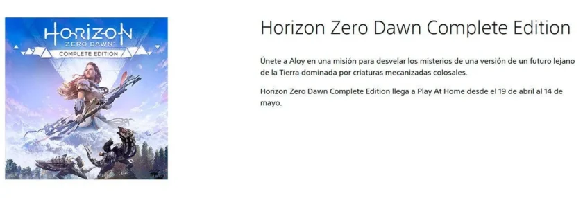 play at home gratis horizon zero dawn complete edition