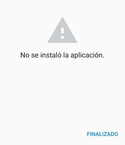 no se instalo la aplicación google play error android