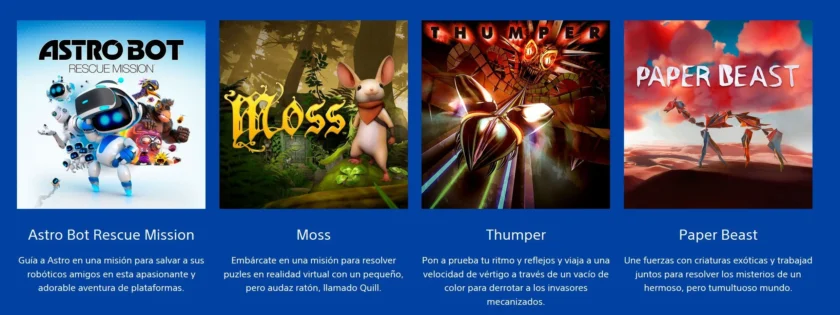 astro bot moss thumper paper beast juegos gratis play at home