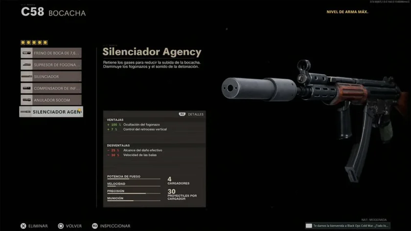 mejor clase armeria C58 Call of Duty Black Ops Cold War
