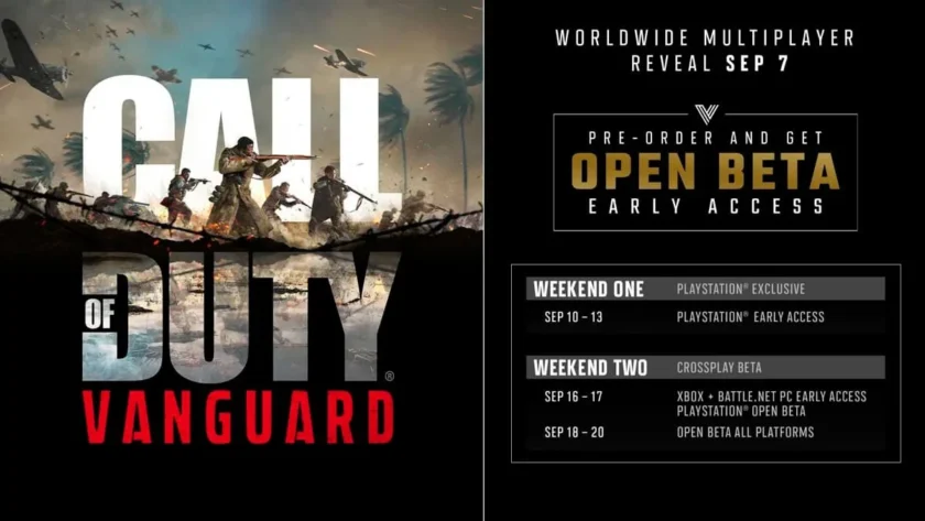 fechas beta call duty vanguard