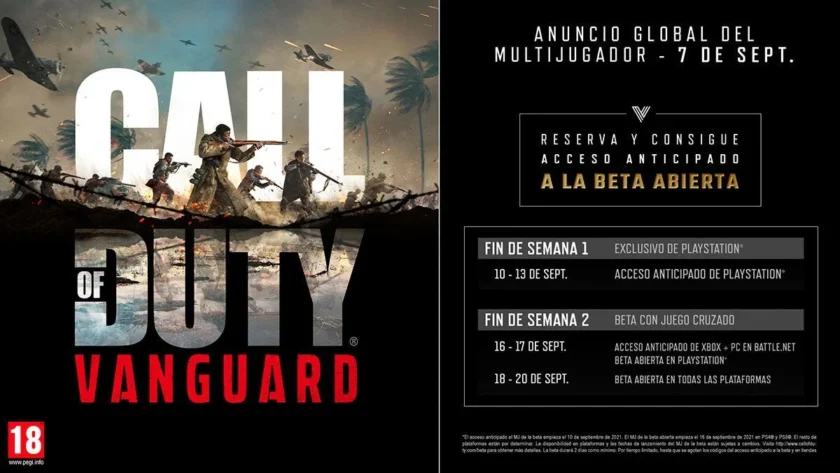 fechas beta call of duty vanguard