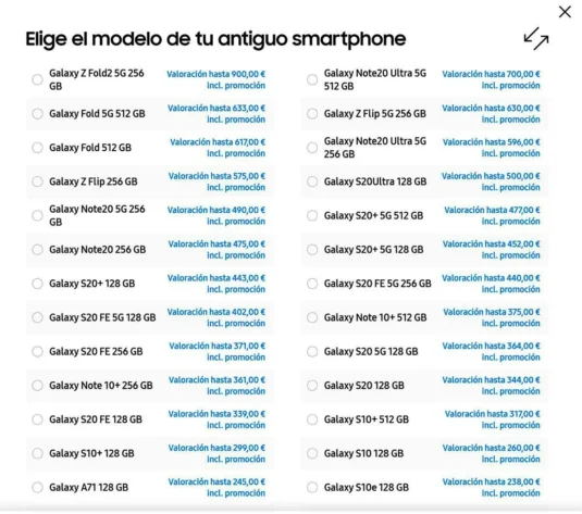 valoraciones samsung renove