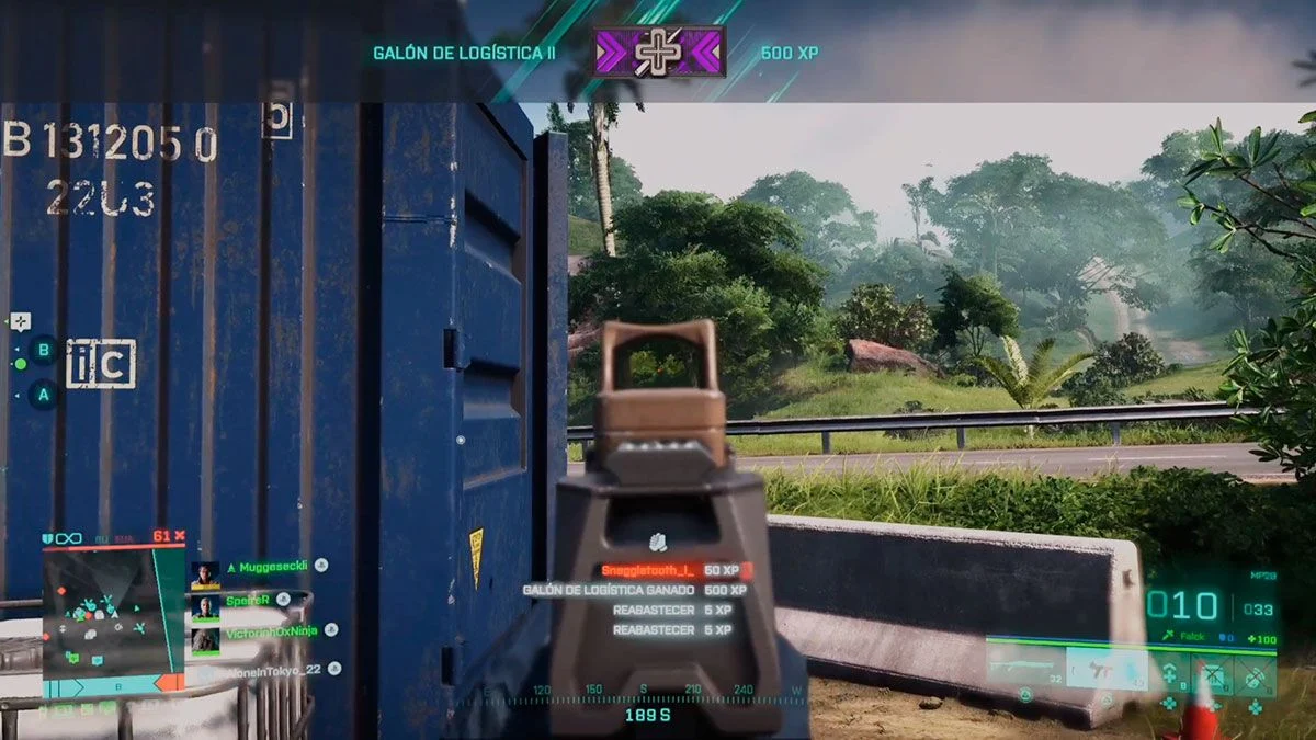 subir rápido nivel battlefield sensor asistencia