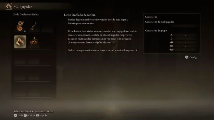 Contraseña multijugador en Elden Ring