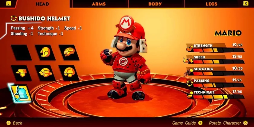 desbloquear set bushido mario strikers