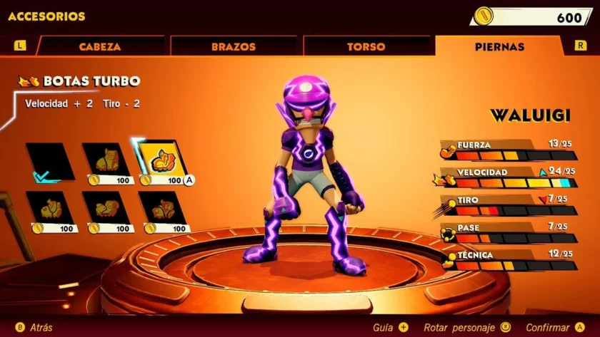 set turbo mario strikers