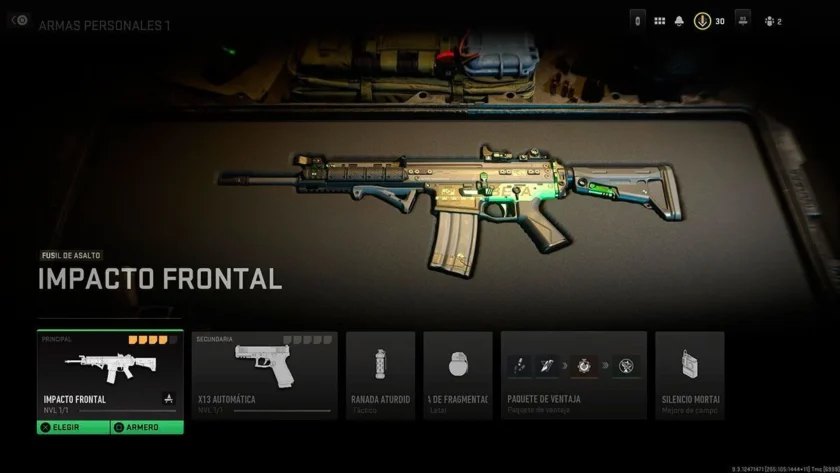 equipar impacto frontal beta modern warfare 2