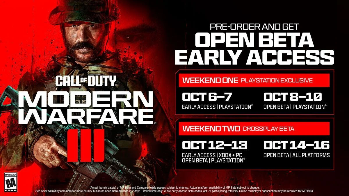 fechas beta modern warfare III