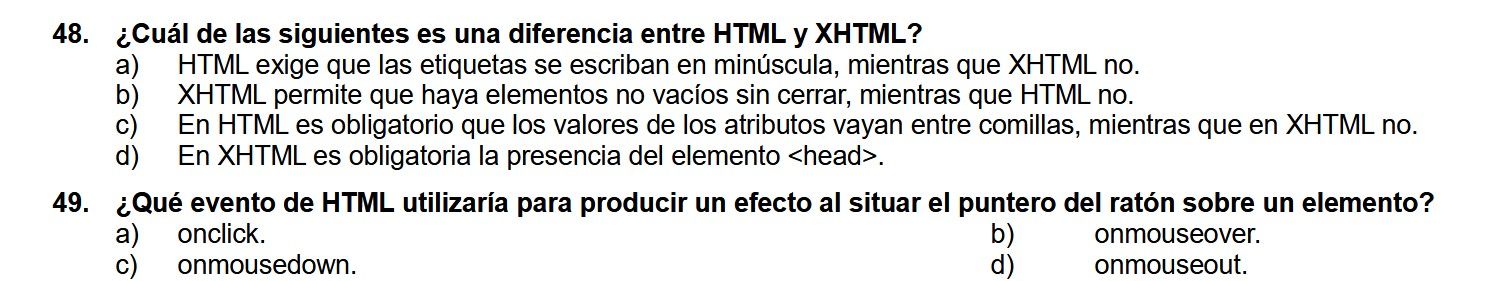 examen test estrategias
